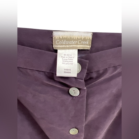 Coldwater creek purple button up maxi skirt - Picture 3 of 4